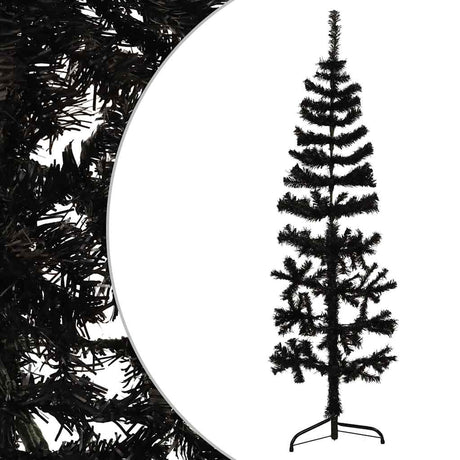 Vidaxl Kunstkerstboom Hälfte mit Standard schmal 150 cm Schwarz