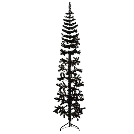 Vidaxl Kunstkerstboom Hälfte mit Standardschmaler 210 cm Schwarz