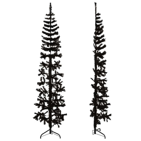 Vidaxl Kunstkerstboom Hälfte mit Standardschmaler 210 cm Schwarz