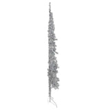 Vidaxl kunstkerstboom halb mit Standard schmal 210 cm silberfarben