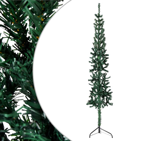 Vidaxl Kunstkerstboom halb mit Standardschmal 180 cm Grün