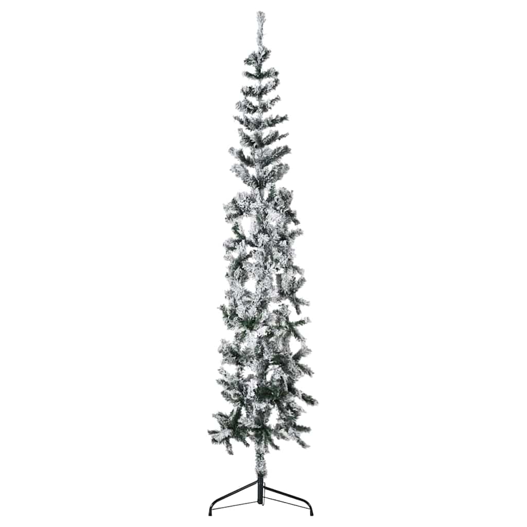 Vidaxl Kunstkerstboom halbe mit schneebedeckten 240 cm