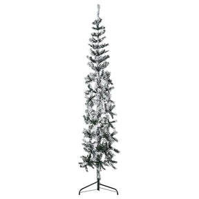 Vidaxl Kunstkerstboom halbe mit schneebedeckten 240 cm