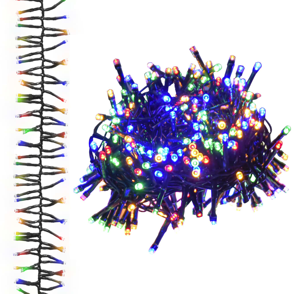 Vidaxl Light Girland Cluster mit 400 LEDs mehrfarbig 7,4 m PVC