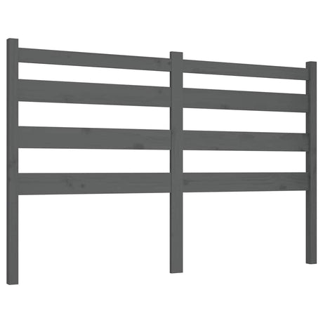 Vidaxl hoofdbord 186x4x100 cm massief grenenhout grijs