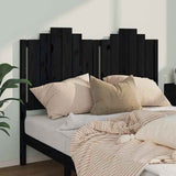 Vidaxl hoofdbord 146x4x110 cm massief grenenhout zwart