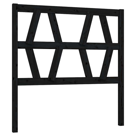 Vidaxl hoofdbord 81x4x100 cm massief grenenhout zwart