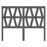 Vidaxl hoofdbord 126x4x100 cm massief grenenhout grijs