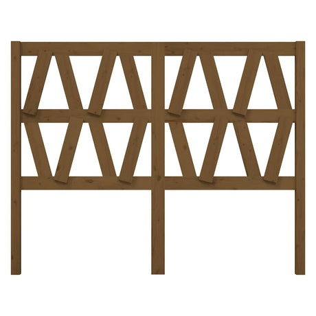 Vidaxl hoofdbord 126x4x100 cm massief grenenhout honingbruin