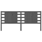 Vidaxl hoofdbord 146x4x100 cm massief grenenhout grijs
