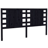 Vidaxl hoofdbord 146x4x100 cm massief grenenhout zwart