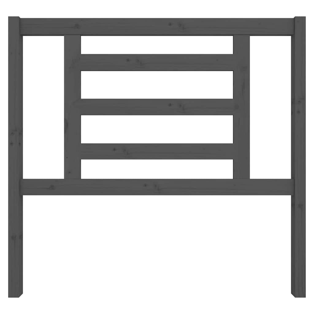 Vidaxl hoofdbord 106x4x100 cm massief grenenhout grijs