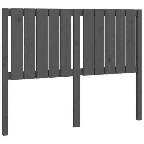 Vidaxl hoofdbord 125,5x4x100 cm massief grenenhout grijs