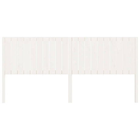 Vidaxl hoofdbord 205,5x4x100 cm massief grenenhout wit