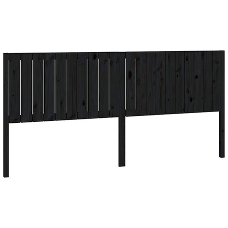 Vidaxl hoofdbord 205,5x4x100 cm massief grenenhout zwart