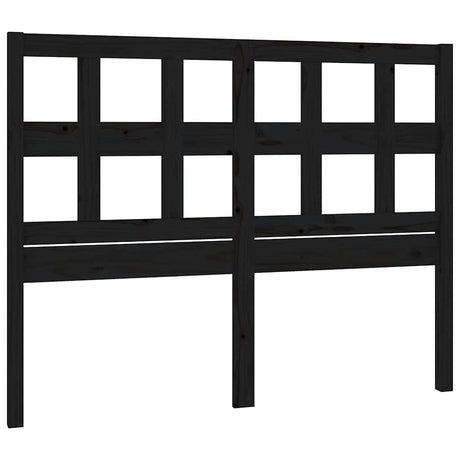 Vidaxl hoofdbord 125,5x4x100 cm massief grenenhout zwart
