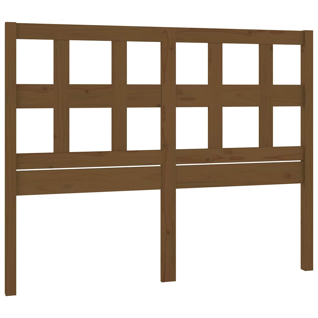 Vidaxl hoofdbord 205,5x4x100 cm massief grenenhout honingbruin