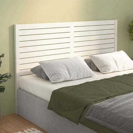 Vidaxl hoofdbord 141x4x100 cm massief grenenhout wit