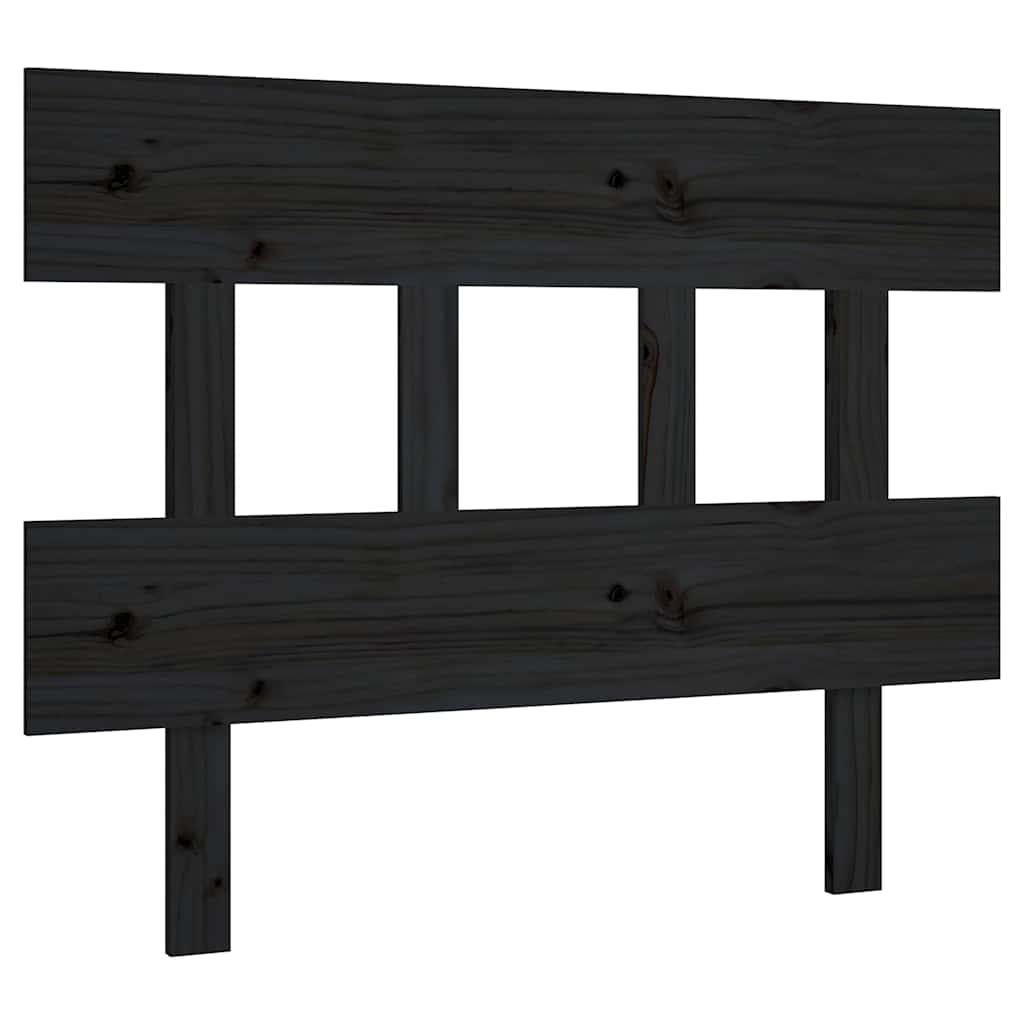 Vidaxl hoofdbord 78,5x3x81 cm massief grenenhout zwart