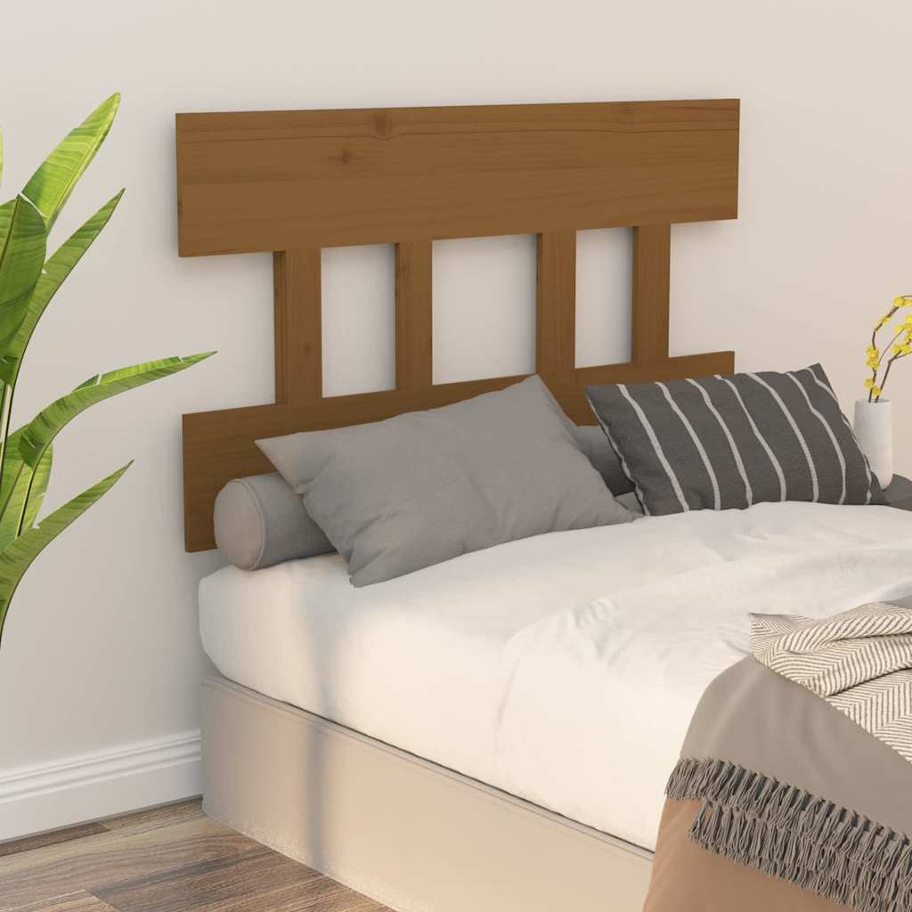 Vidaxl hoofdbord 103,5x3x81 cm massief grenenhout honingbruin