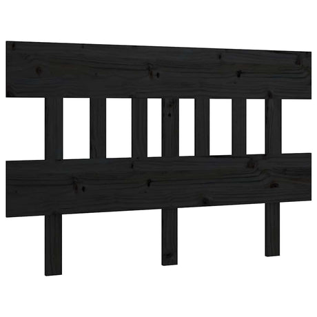 Vidaxl hoofdbord 123,5x3x81 cm massief grenenhout zwart