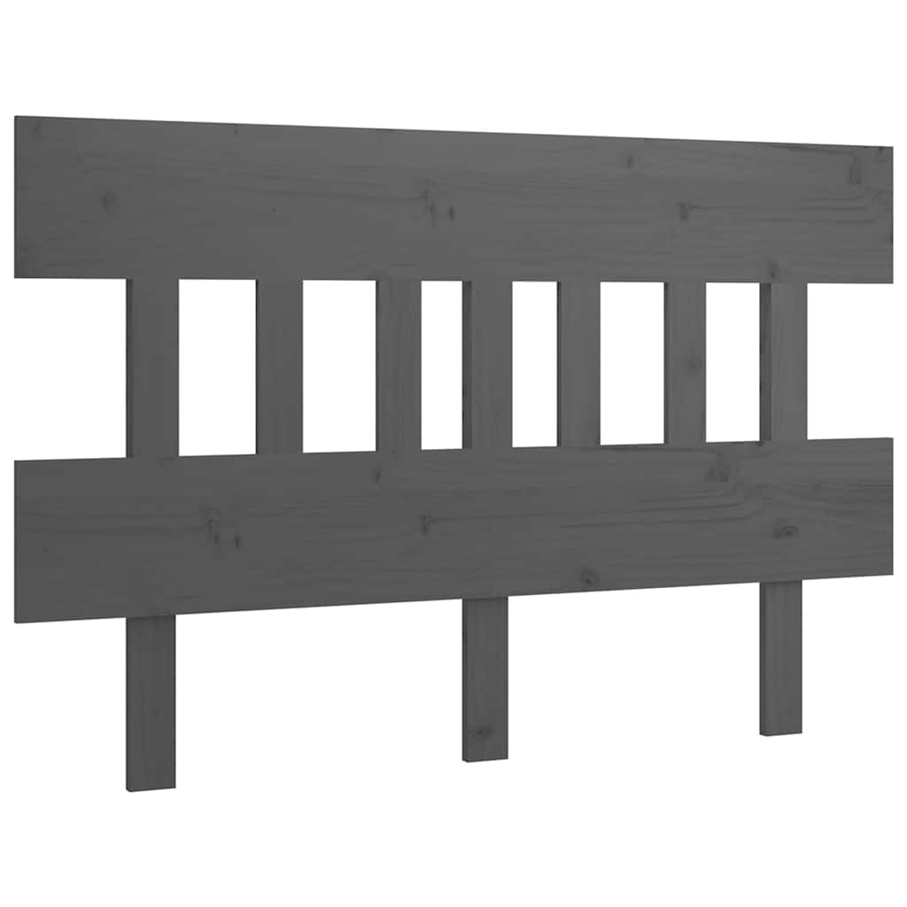 Vidaxl hoofdbord 138,5x3x81 cm massief grenenhout grijs