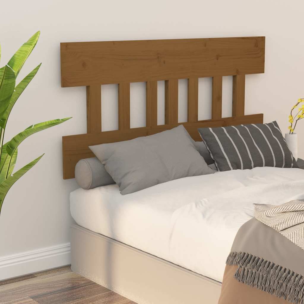 Vidaxl hoofdbord 183,5x3x81 cm massief grenenhout honingbruin