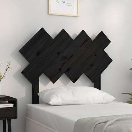 Vidaxl hoofdbord 92x3x81 cm massief grenenhout zwart
