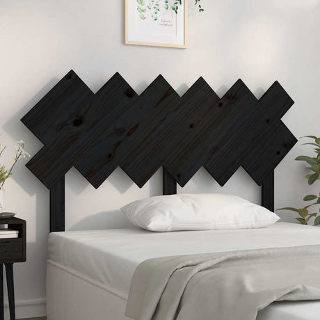 Vidaxl hoofdbord 132x3x81 cm massief grenenhout zwart