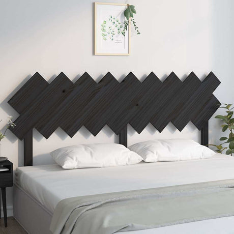 Vidaxl hoofdbord 178x3x80,5 cm massief grenenhout zwart
