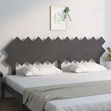 Vidaxl hoofdbord 196x3x80,5 cm massief grenenhout grijs