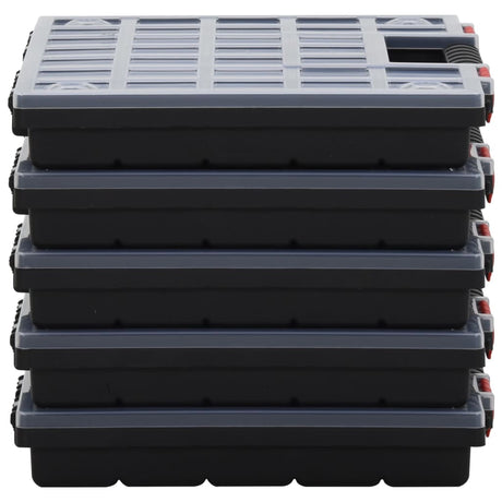 VIDAXL -Bereich von Boxen 5 PCs 40x30x5 cm Polypropen