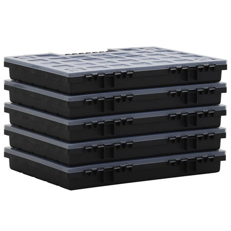 VIDAXL -Bereich von Boxen 5 PCs 40x30x5 cm Polypropen