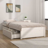 Vidaxl bedframe met lades wit 90x190 cm
