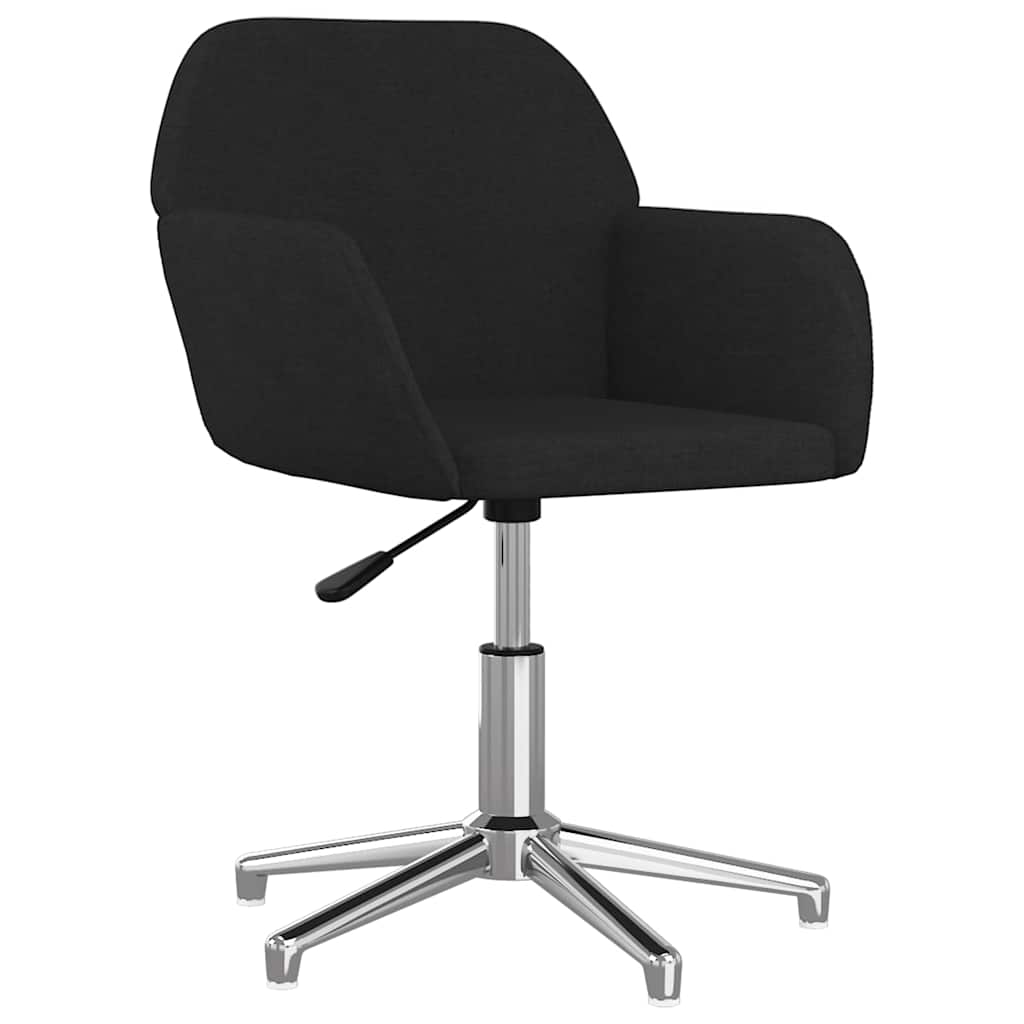 Vidaxl eetkamerstoelen draaibaar 2 st stof zwart