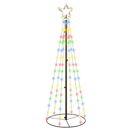 VIDAXL KegelKERSTBOOM 108 LEDs 70x180 cm Multi -Colored