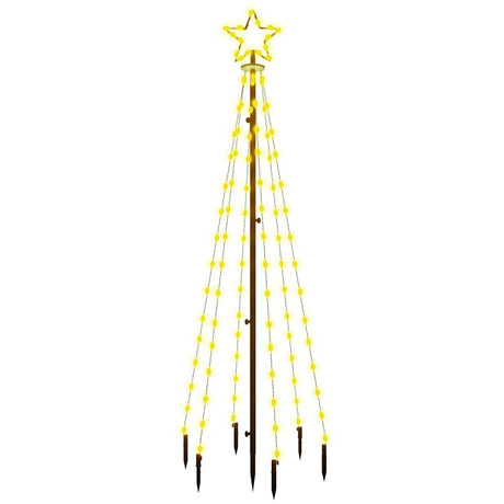 Vidaxl Weihnachtsbaum mit Bodenstift 108 LEDs warm weiß 180 cm