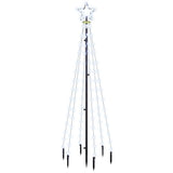 Vidaxl Weihnachtsbaum mit Erdungsnadel 108 LEDs kalt weiß 180 cm