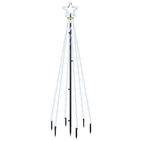 Vidaxl Weihnachtsbaum mit Erdungsnadel 108 LEDs kalt weiß 180 cm