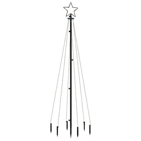 Vidaxl Weihnachtsbaum mit Erdungsnadel 108 LEDs kalt weiß 180 cm