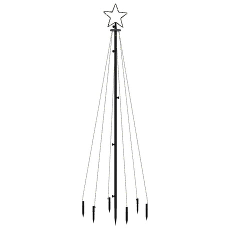 Vidaxl Weihnachtsbaum mit Bodenstift 108 LEDs Multi -geläutet 180 cm