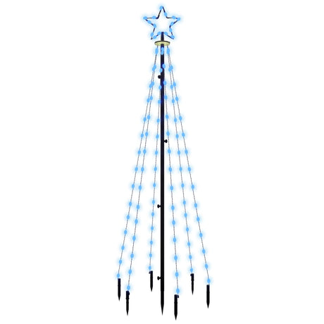 Vidaxl Weihnachtsbaum mit Bodenstift 108 LEDs Blau 180 cm