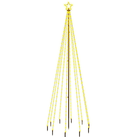 VIDAXL Weihnachtsbaum mit Bodenstift 310 LEDs warm weiß 300 cm