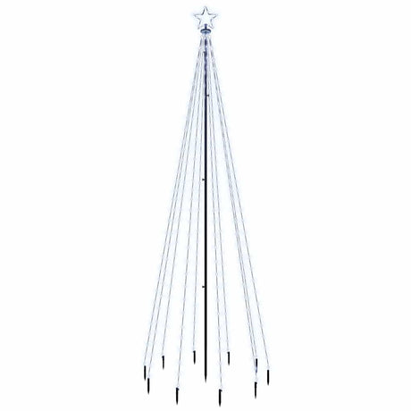 Vidaxl kerstboom met grondpin 310 led's koudwit 300 cm