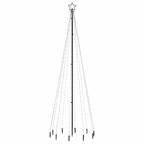 Vidaxl kerstboom met grondpin 310 led's koudwit 300 cm