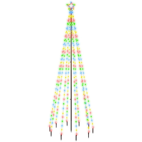 Vidaxx Weihnachtsbaum mit Erdspieß 310 LEDs mehrfarbig 300 cm