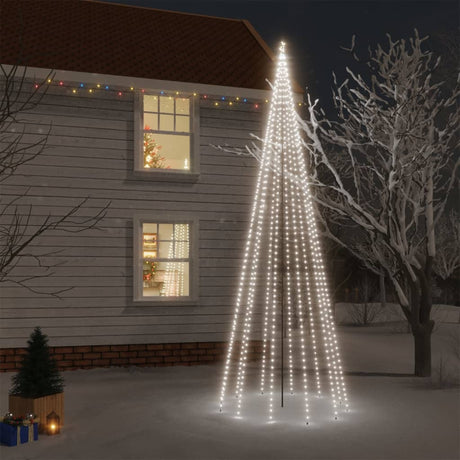 VidaXL Weihnachtsbaum mit Erdspieß 732 LEDs kaltweiß 500 cm
