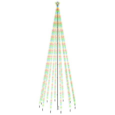 VIDAXL Weihnachtsbaum mit Bodenstift 732 LEDs Multi -Colored 500 cm