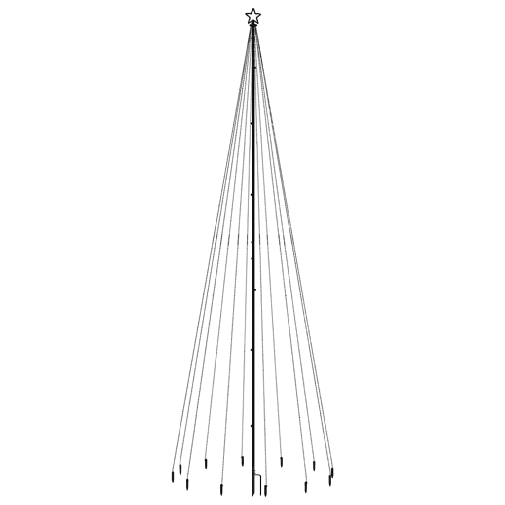 VIDAXL Weihnachtsbaum mit Bodenstift 732 LEDs Multi -Colored 500 cm