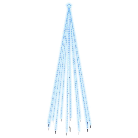 VIDAXL Weihnachtsbaum mit Erdungsnadel 732 LEDs Blau 500 cm